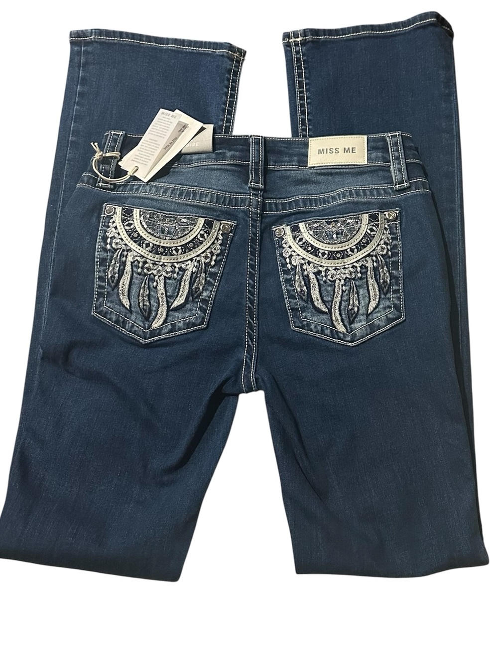 Miss Me Los Angeles Mid Rise Boot Dark Wash Women's Jeans 27 X 34 - Picture 3 of 8